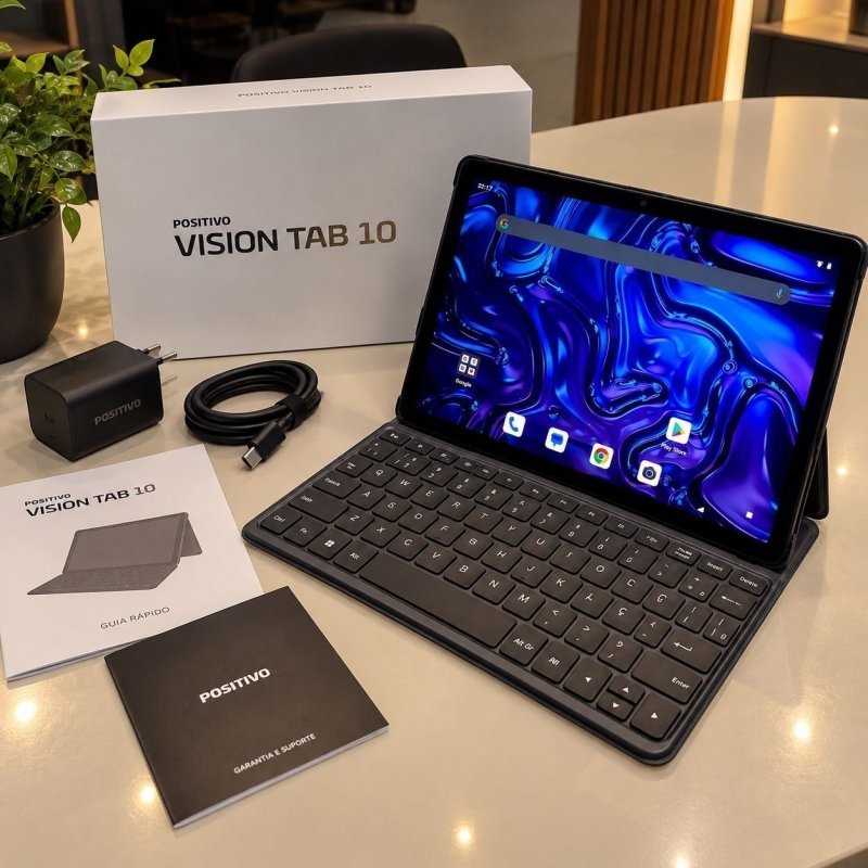 Positivo Vision TAB10 128GB SSD 10.1" com Capa e Teclado