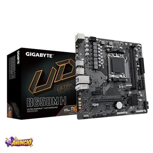 Gigabyte B650M H Placa-Mãe Micro-ATX, Socket AM5, DDR5, para AMD Ryzen Série 7000/8000/9000