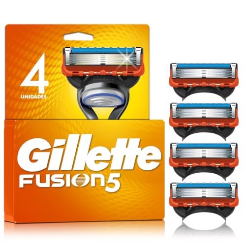 Gillette Fusion5 Carga para Aparelho de Barbear com 5 Lâminas 4 Unidades