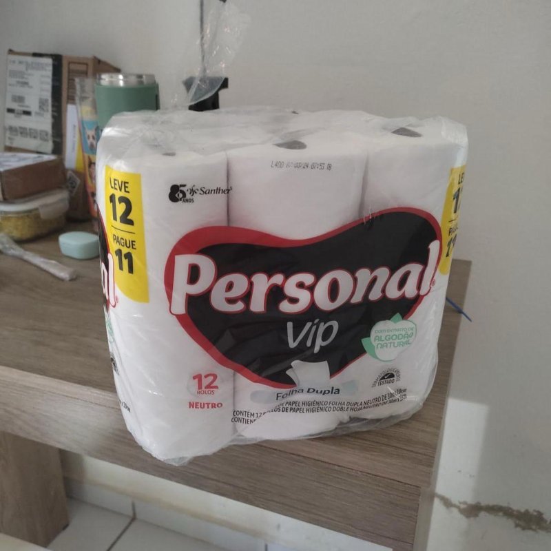Personal VIP - Papel Higiênico, Folha Dupla, 12 unidades