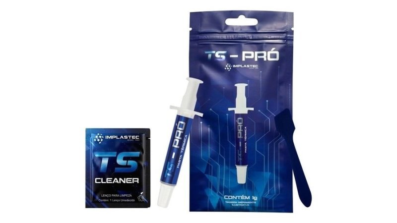 Pasta Térmica Ts Pro 4g, Espátula + Sachê Cleaner Cor Cinza
