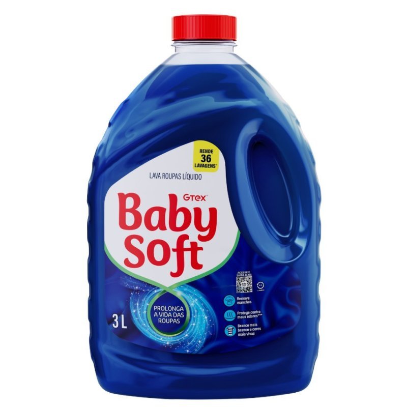 Lava Roupas Liquido Baby Soft Max Performance Azul 3l