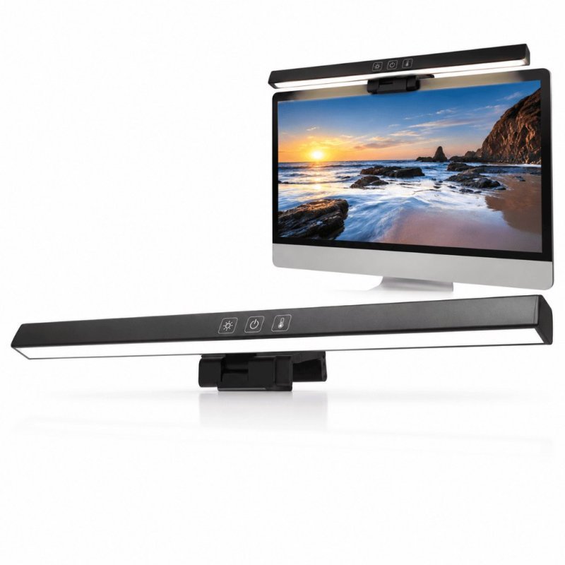 Luminária Led Monitor Barra Ajustável Intensidade Iluminação CHEF D