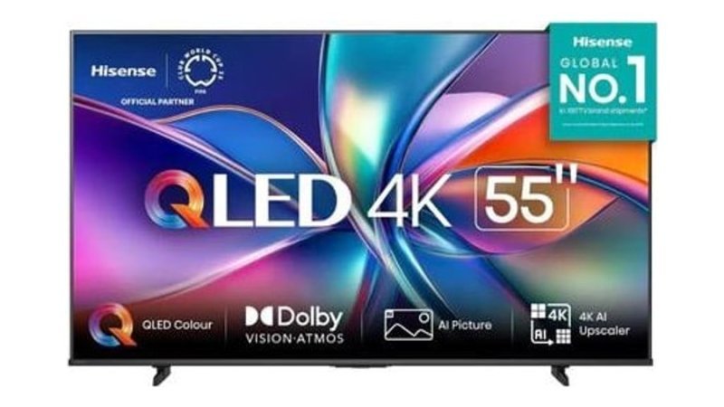 Smart TV 55 4K UHD QLED 55Q6QV HDR10 Dolby Atmos Vidaa U9 Hisense