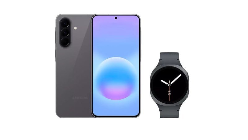 Galaxy A57 5G (128GB) Cinza + Galaxy Watch8 BT 40mm Grafite