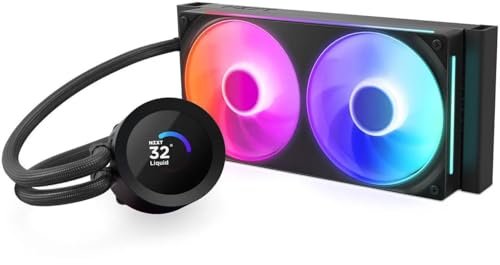 Water Cooler NZXT Kraken Plus 240 RGB Preto com Tela LCD 240mm RL-KN240-B2
