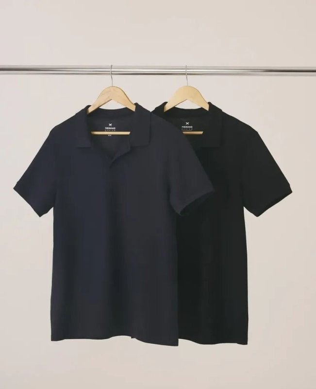 Kit Com 2 Camisas Polo Básicas Masculinas Hering