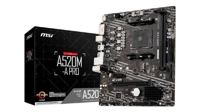 Placa-mãe Msi A520m-a Pro Am4 Matx Ddr4 Preto