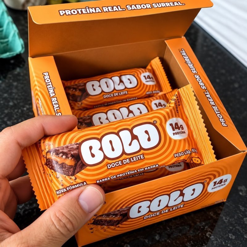 Bold Barra de Proteína Doce de Leite 40g (12 Unidades)