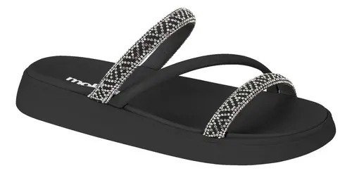 Sandália Feminina Brilho Strass Tendência Moda Original