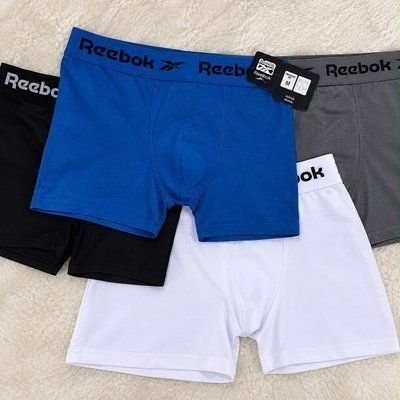 Kit 6 Cuecas Boxer Reebok Classic Microfibra Sem Costura