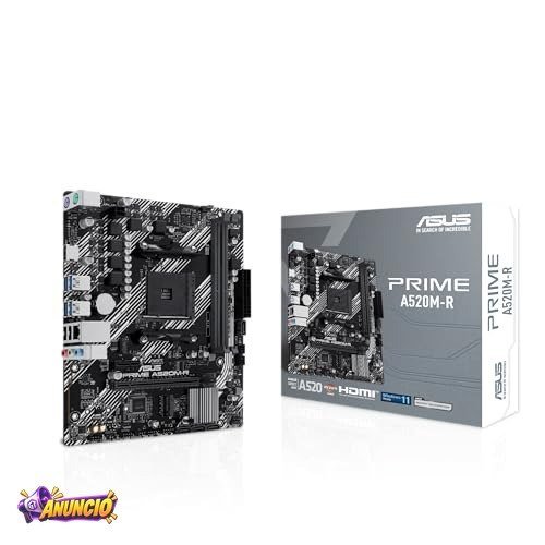 Asus PRIME A520M-R Placa Mãe AM4 DDR4 HDMI M.2 USB 3.2