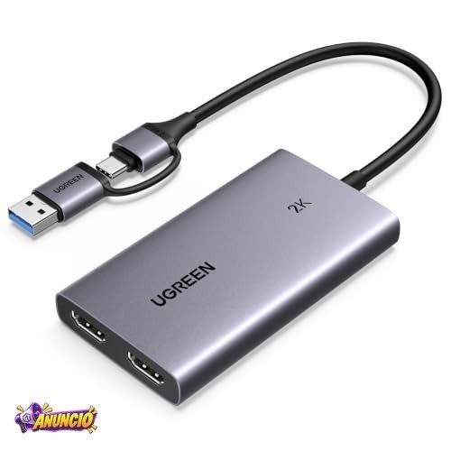 UGREEN Placa de Captura HDMI 2K@30Hz com Loop Out USB 3.0