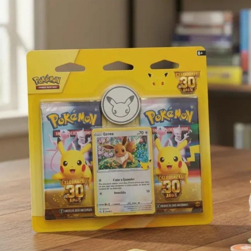 Pokémon TCG, Celebração de 30 anos – Blister Duplo Pokémon com moeda