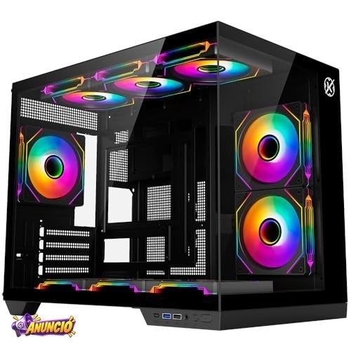 Gabinete Kalkan Saga Preto Aquário Compacto Micro ATX USB 3.0 Sem Fans KLK00043