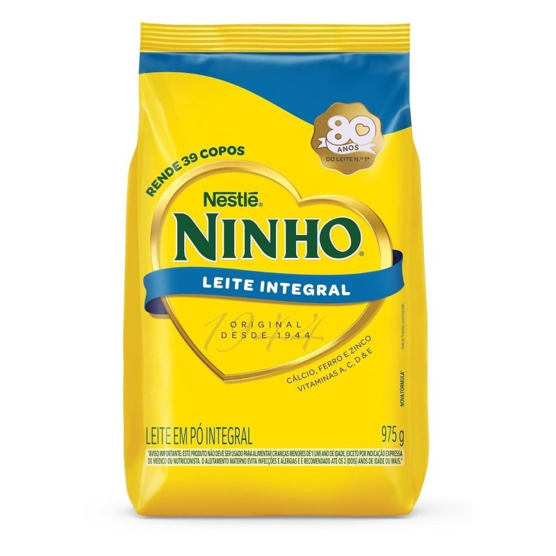 Leite em Pó Ninho Integral Sachê 975g