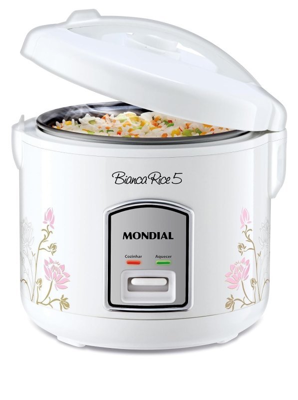 Mondial Panela De Arroz Bianca Rice 5, Branco, 400W Npe-05-5x