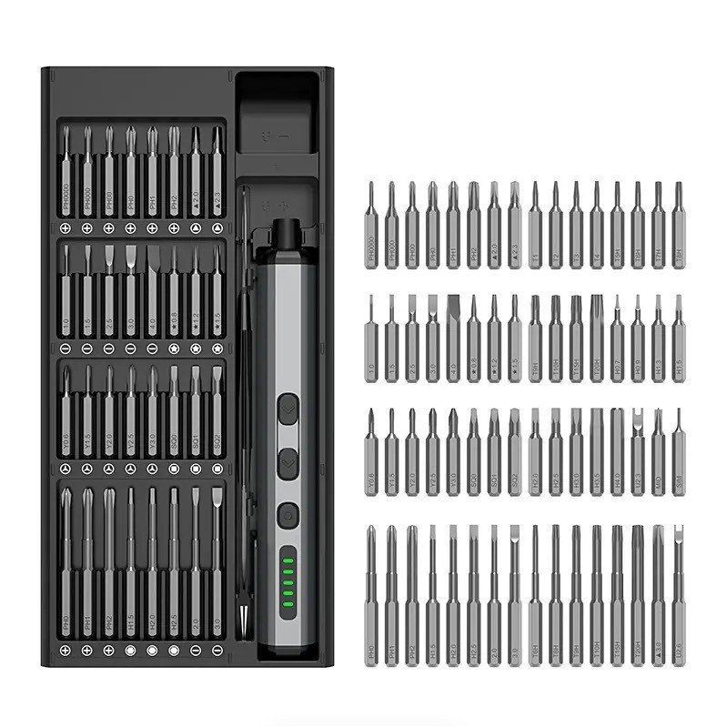 Kit Chave Elétrica Multifunção 68 em 1 Para Manutenção Torx Fenda