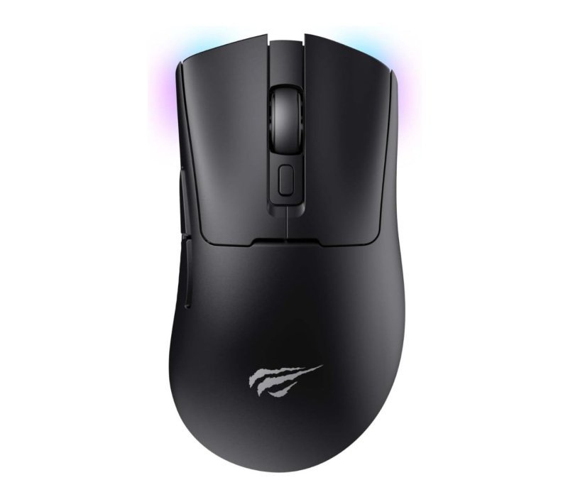 Havit Mouse Gamer Tri-Mode MS966SE Black, Sem Fio e Com Fio, USB, Bluetooth, Wireless 2.4GHz, RGB, Preto