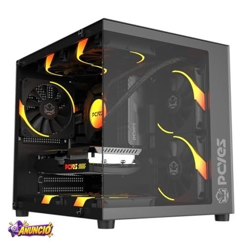 GABINETE GAMER PCYES FORCEFIELD MINI BLACK VULCAN - GFFMNBV