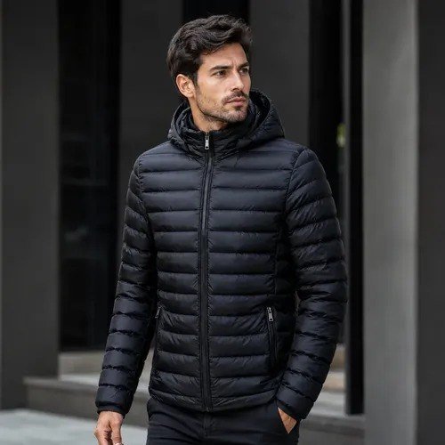 Jaqueta Masculina Puffer Corta Vento Bobojaco Blusa De Frio Preto XGG