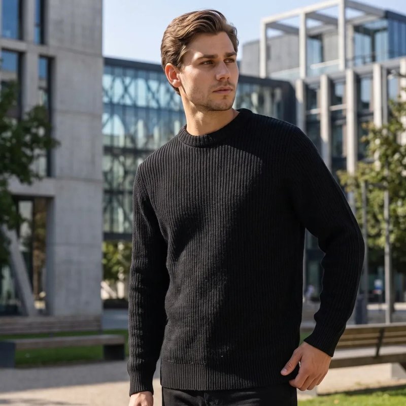 Suéter Blusa De Tricot Masculino Liso Blusa Lã Masculina (P ao GG)