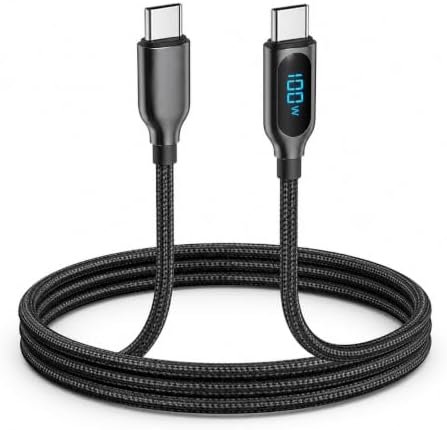 Cabo 100W USB-C para USB-C com Display LED 1,2m Super Reforçado
