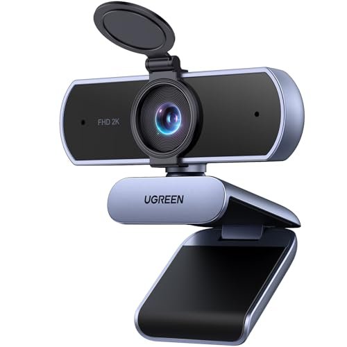 UGREEN Webcam 2K 30Hz QHD para PC Com Microfone Antirruído