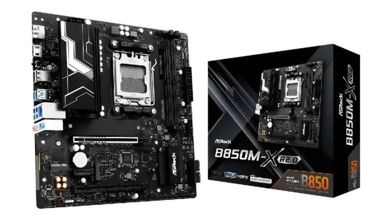 Placa Mãe Asrock B850m-X R2.0 mATX Socket Am5 Ddr5 Chipset B850