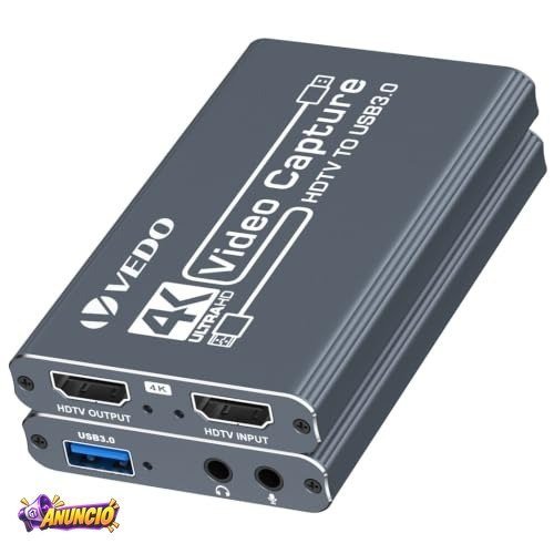 Placa de captura de vídeo 4K HDTVI para USB 3.0