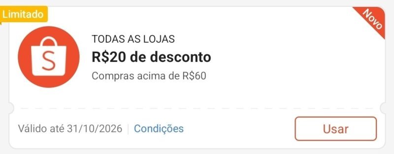 NOVO CUPOM SHOPEE