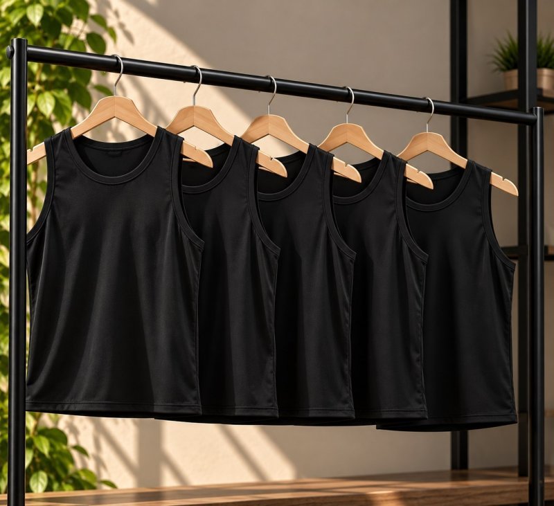 Kit 5 Camiseta Regata Masculina Lisa Básica Dryfit