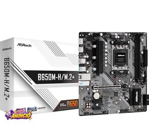 Placa Mãe ASRock B650M-H/M.2+, Chipset B650M, Amd AM5, m-ATX, DDR5