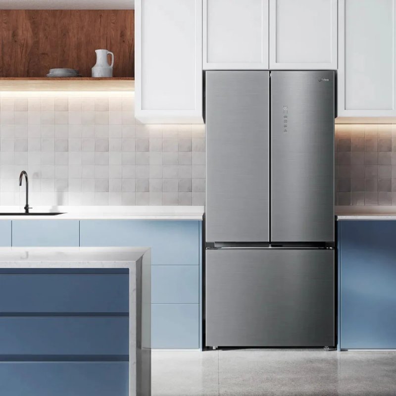 Geladeira Frost Free Multidoor 672l Inverter Cor Inox Midea RM905