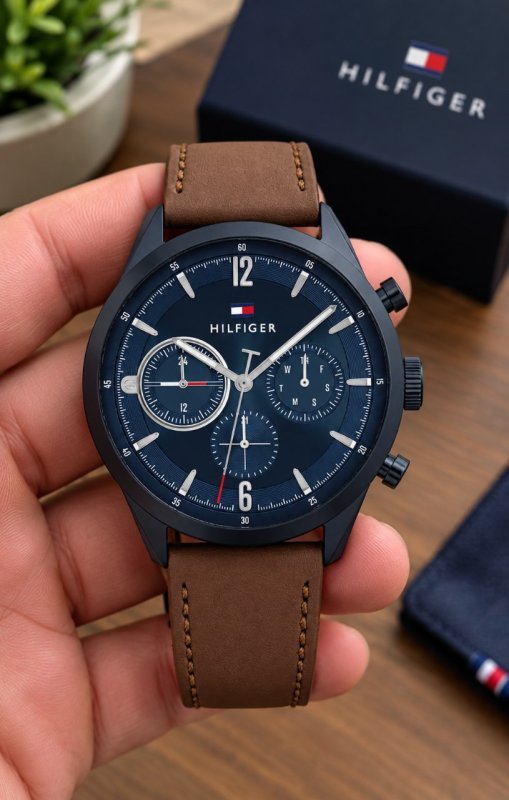 Relógio Tommy Hilfiger Masculino Couro Marrom 1710675