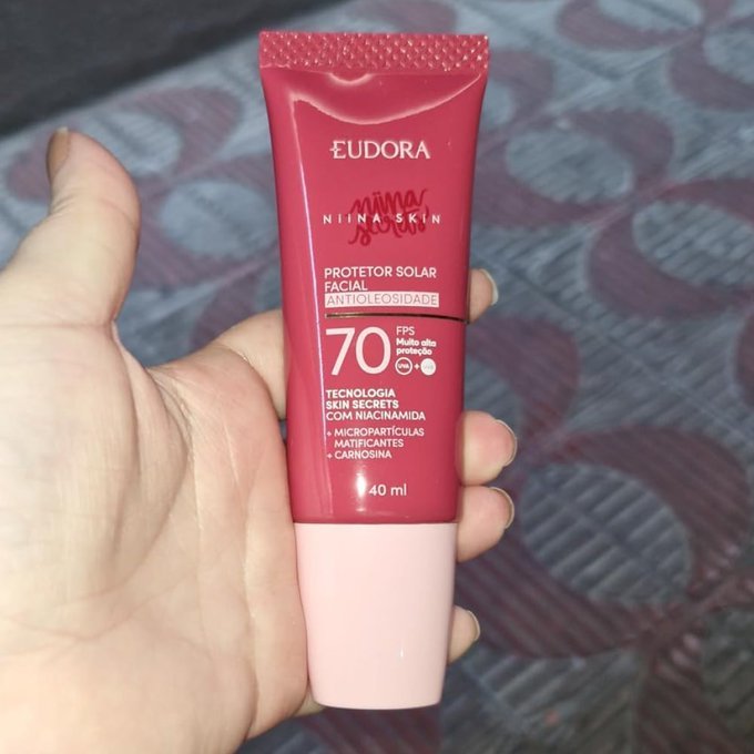 Eudora Niina Skin Protetor Solar Facial Antioleosidade FPS70 40g