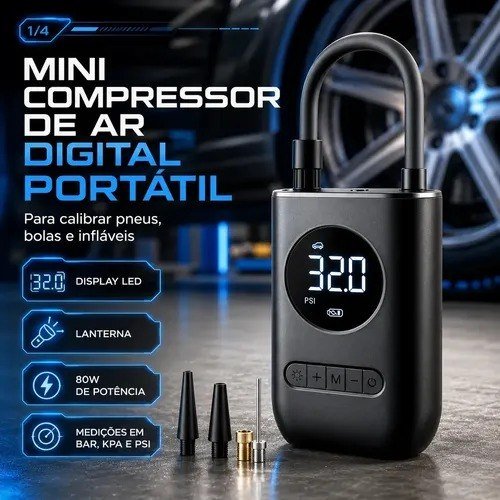 Bomba De Ar De Mão Pneu Car Air Pump Sem Fio 150 Psi Luz De Emergência Led Com Bateria Recarregável De 4000 Mah Verunto