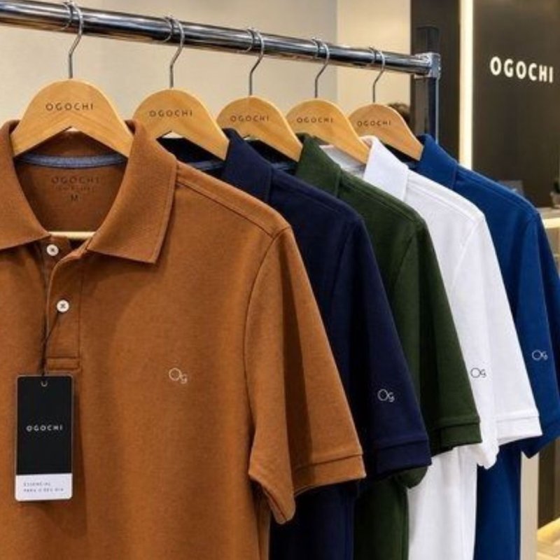 Camisa Gola Polo Social Masculina Slim Algodão Casual Ogochi (P ao XG)