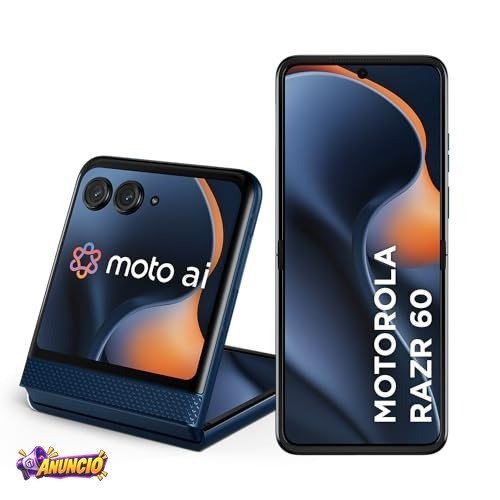 Smartphone Motorola Razr 60-256GB 12GB RAM+12GB Ram Boost Tela dobrável 6,9" pOLED e externa 3,6” Moto AI camera IP48 - Azul Marinho