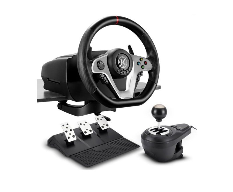 Kalkan Kit Simulador de Corrida G500 ProRacing Volante Pedais e Câmbio USB, Preto