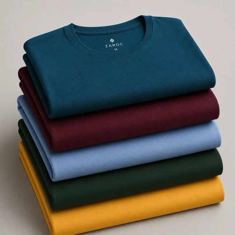 Kit 5 Camisetas Masculinas Slim Básicas Coloridas Premium (P ao GG)