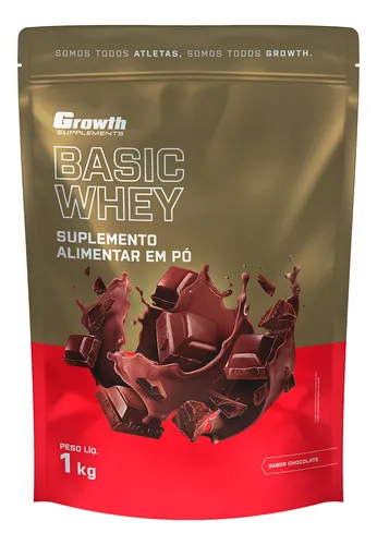 Proteína Growth Supplements Basic Whey em pó 1kg