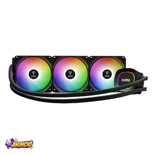 Water Cooler Gamdias Aura GL360 Preto ARGB AMD AM5 Intel LGA 1851