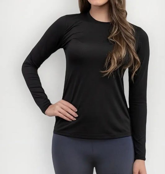 Camiseta Térmica Feminina Manga Longa Proteção Uv Comprida