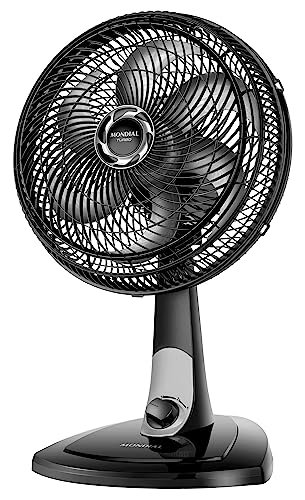 MONDIAL Ventilador de Mesa 30cm Turbo, Preto/Prata, 60W, 110V - VT-30-NB