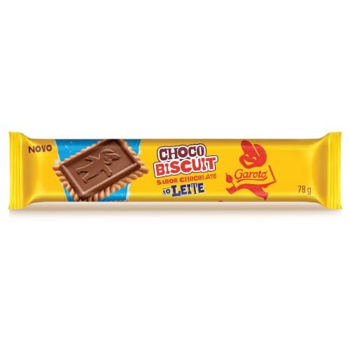 Biscoito com Chocolate Chocobiscuit GAROTO ao Leite 78g