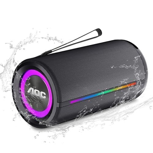 AOC ACS4341 Caixa de Som Portátil, Alto-falante Bluetooth portátil IPX5 à prova d'água, 35W, AI Sound Boost