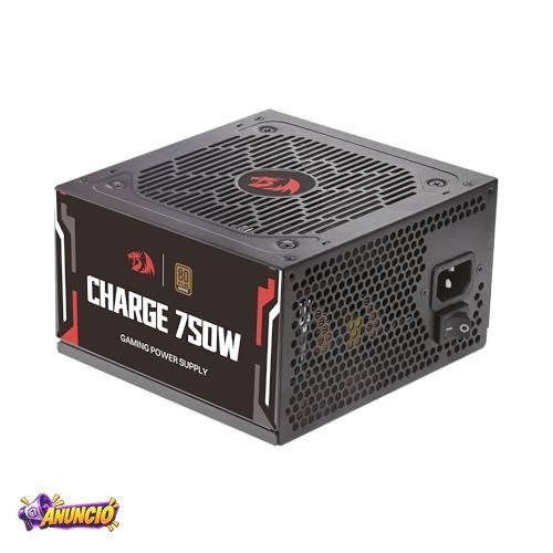 Fonte Gamer Redragon Charge 750W Preto ATX 80 Plus Bronze Capacitores 100% Japoneses FRC-750