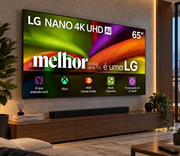 Smart TV 4K 65" LG NANO UHD AI NU850