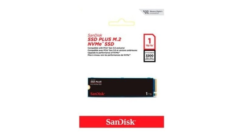 SSD SanDisk Plus, 1Tb, M.2 PCle, NVMe